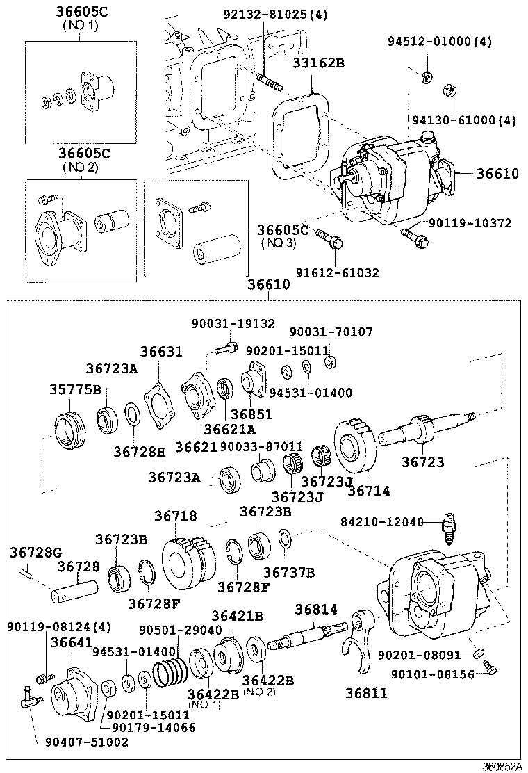  DYNA TOYOACE |  POWER TAKE OFF CASE GEAR