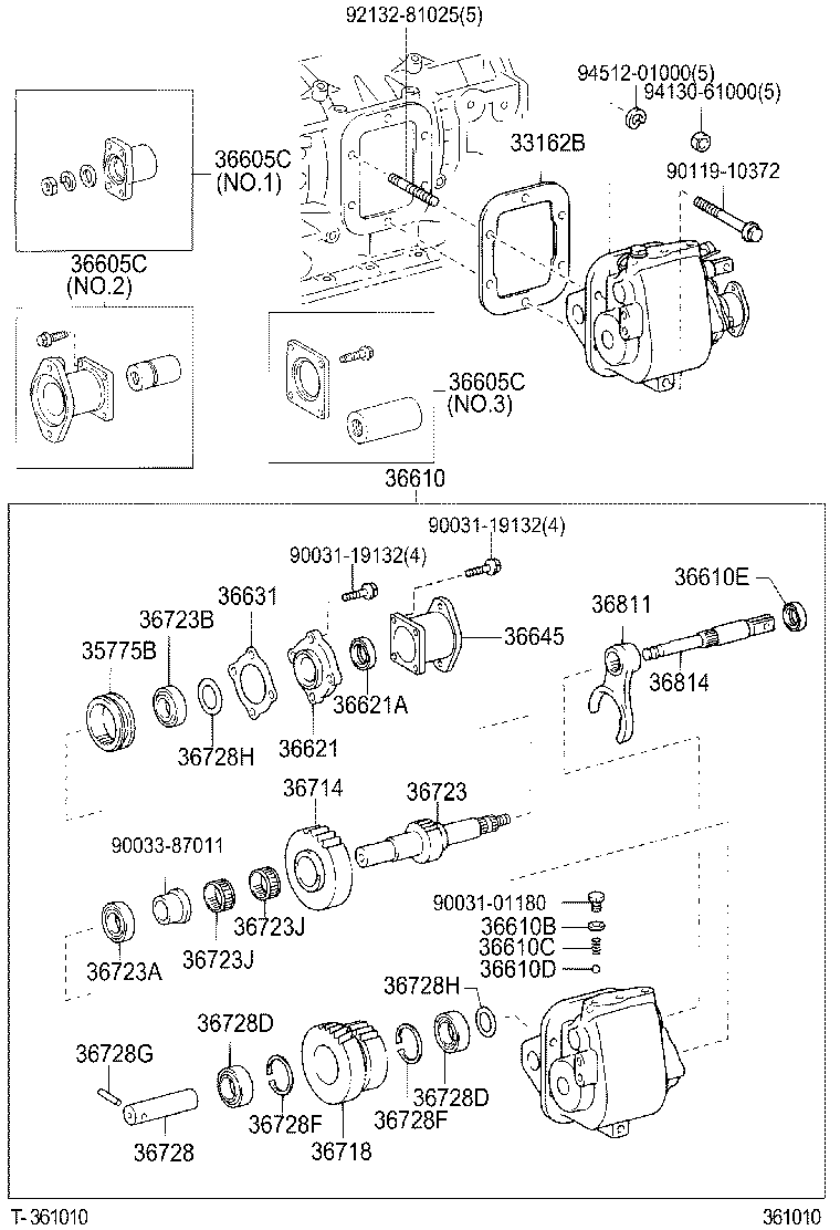  DYNA TOYOACE |  POWER TAKE OFF CASE GEAR