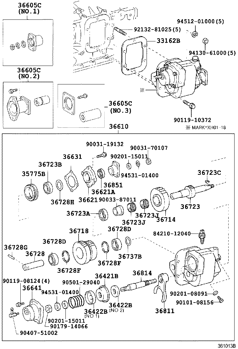  DYNA TOYOACE |  POWER TAKE OFF CASE GEAR