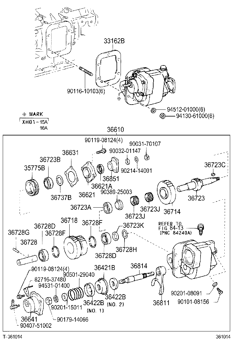 DYNA TOYOACE |  POWER TAKE OFF CASE GEAR