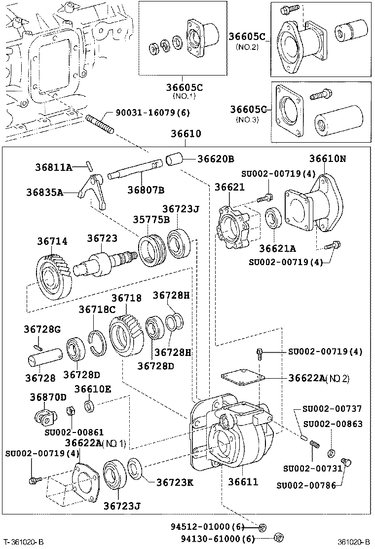  DYNA TOYOACE |  POWER TAKE OFF CASE GEAR