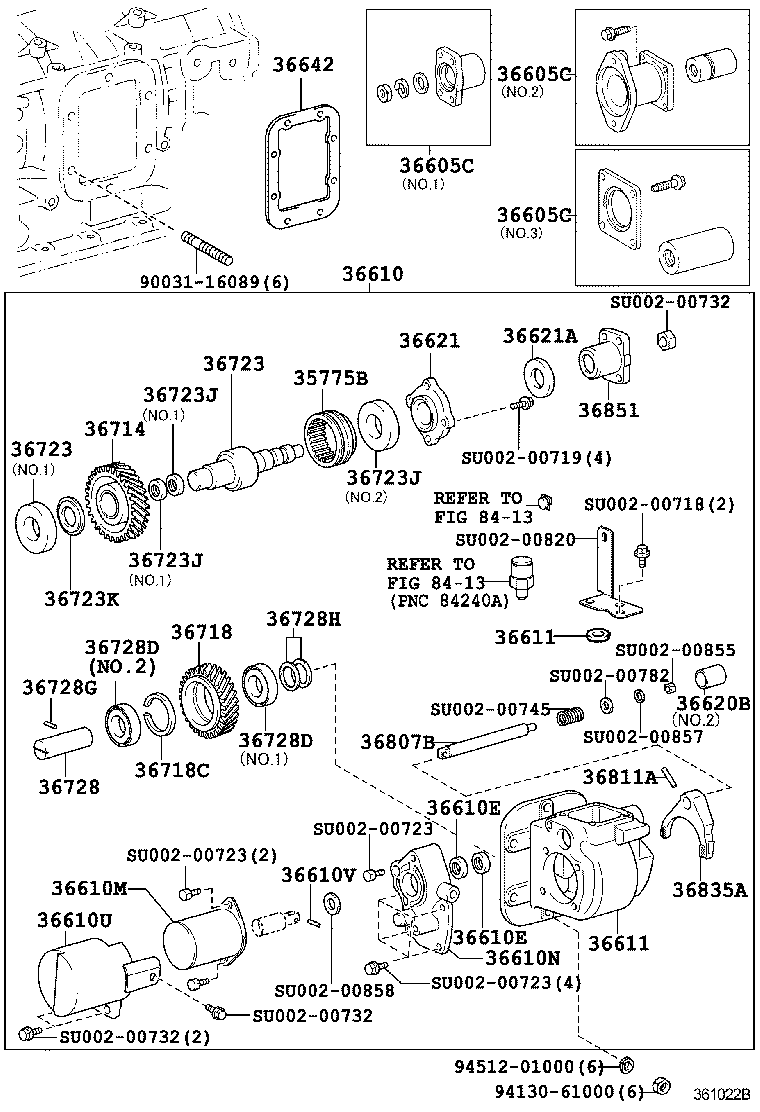  DYNA TOYOACE |  POWER TAKE OFF CASE GEAR