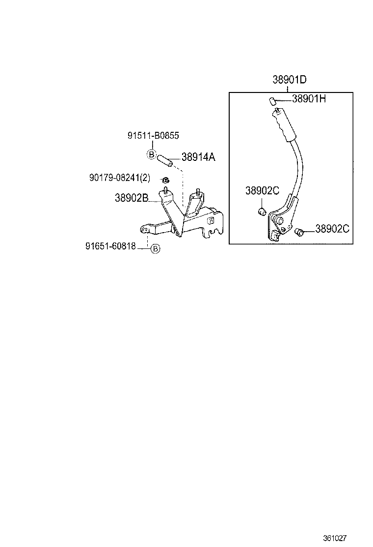  DYNA TOYOACE |  POWER TAKE OFF LEVER LINK