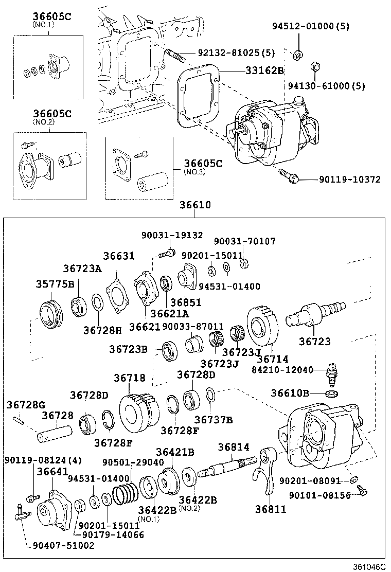  DYNA TOYOACE |  POWER TAKE OFF CASE GEAR