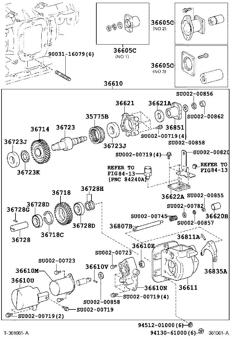  DYNA TOYOACE |  POWER TAKE OFF CASE GEAR