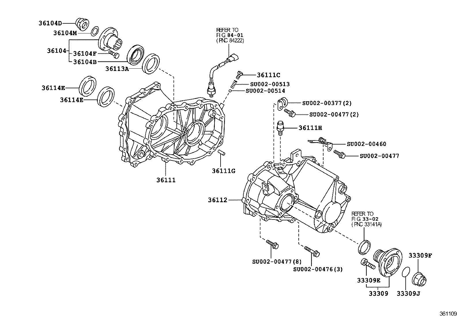  DYNA TOYOACE |  TRANSFER CASE EXTENSION HOUSING