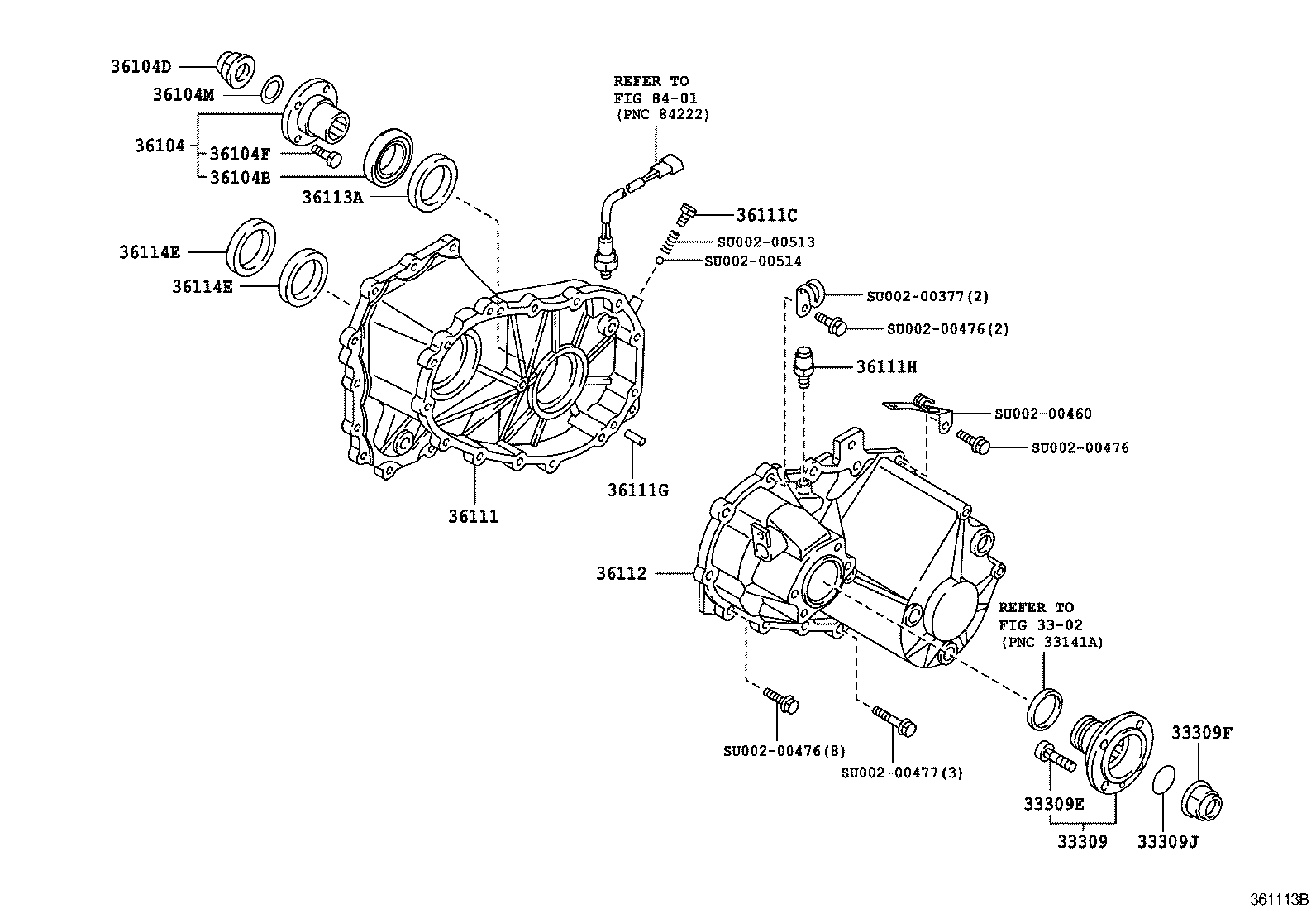  DYNA TOYOACE |  TRANSFER CASE EXTENSION HOUSING
