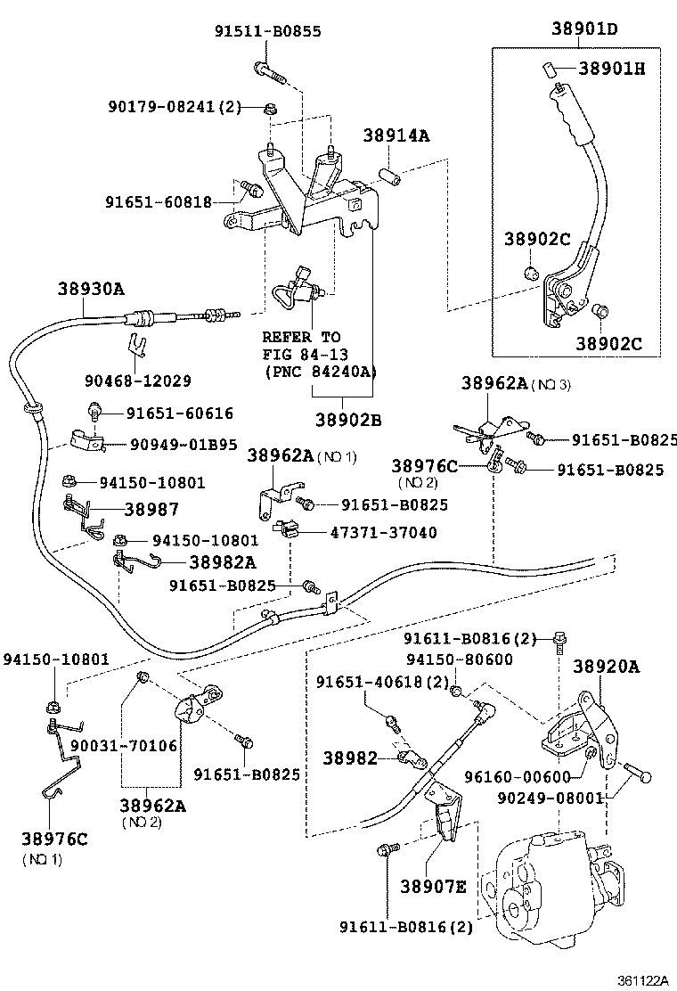  DYNA TOYOACE |  POWER TAKE OFF LEVER LINK
