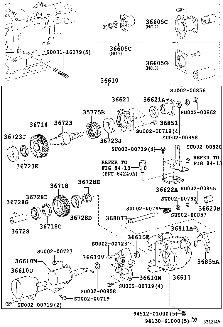  DYNA TOYOACE |  POWER TAKE OFF CASE GEAR