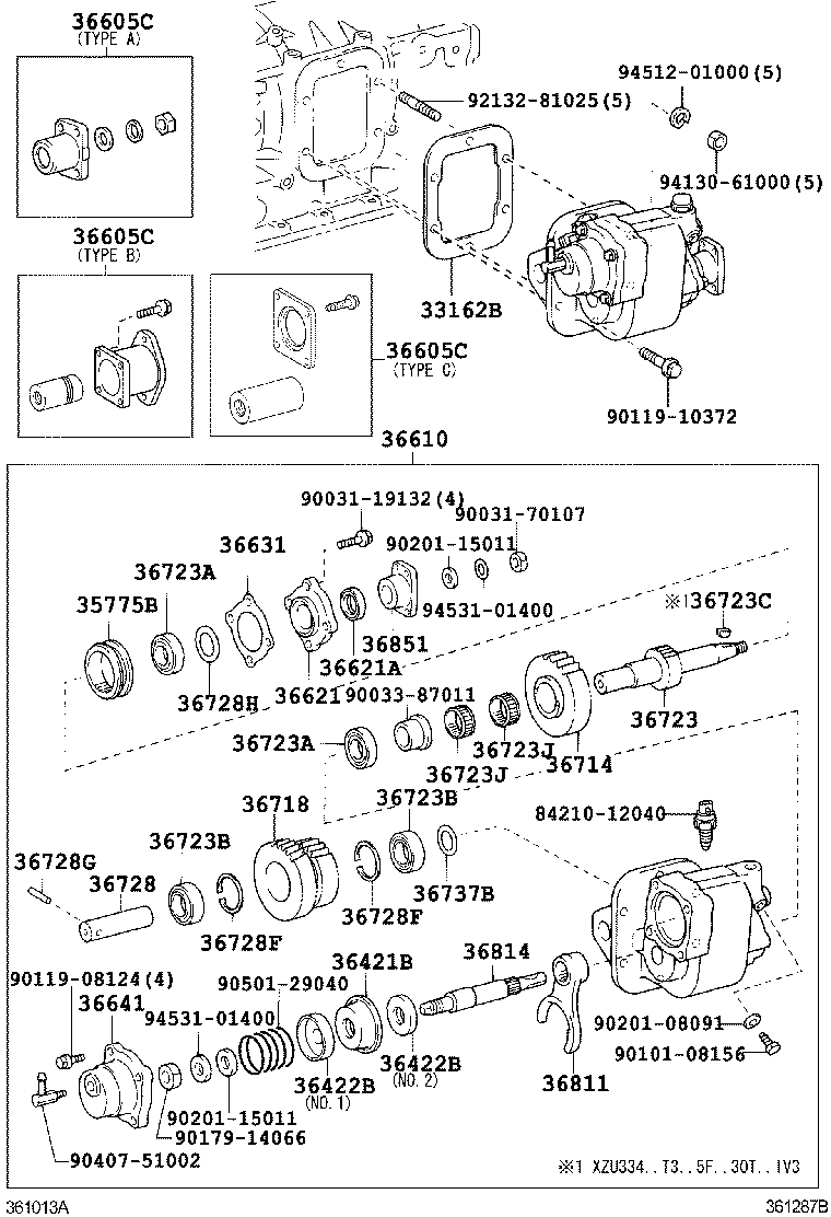  DYNA TOYOACE |  POWER TAKE OFF CASE GEAR