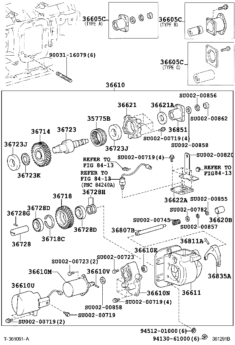  DYNA TOYOACE |  POWER TAKE OFF CASE GEAR