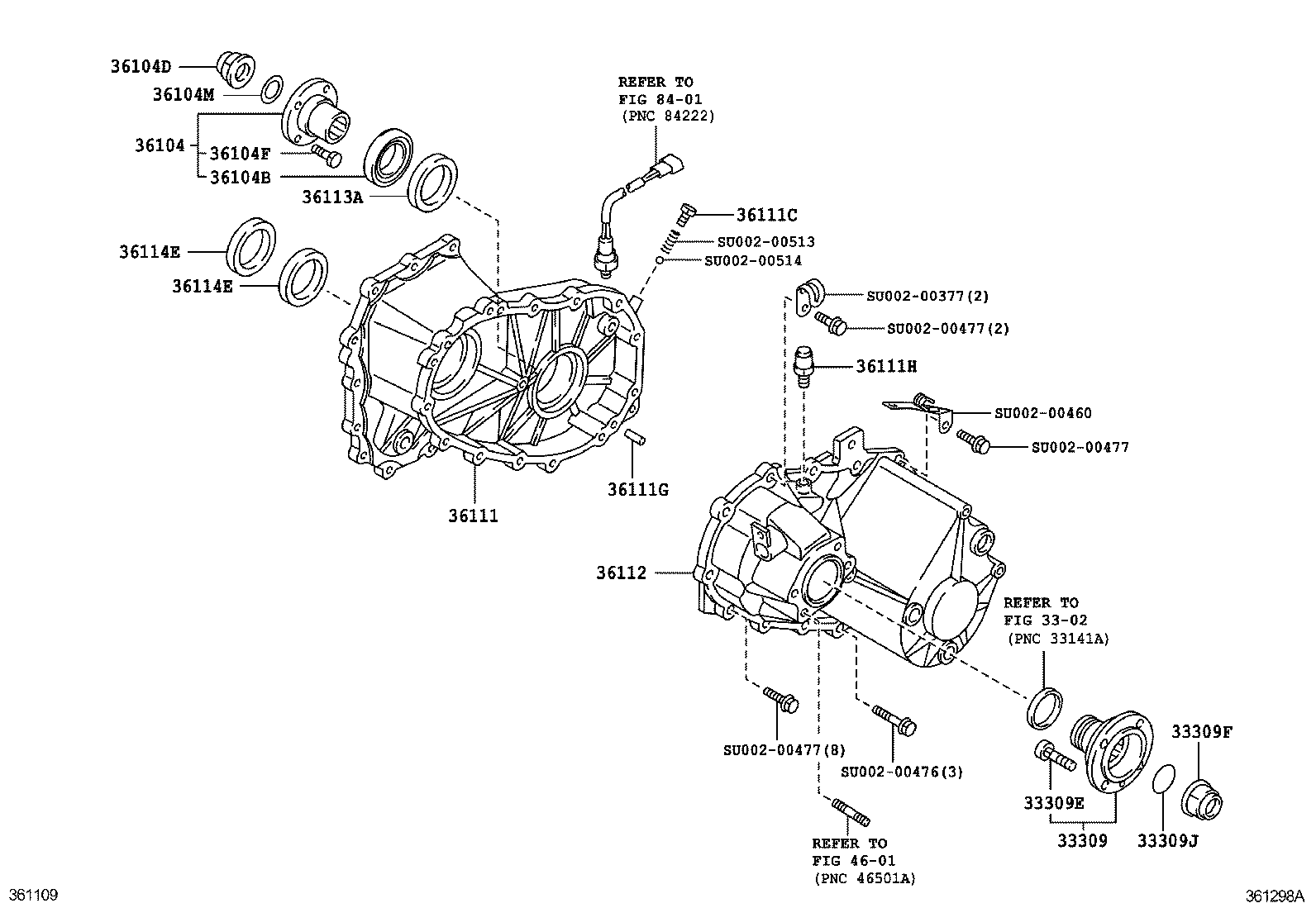  DYNA TOYOACE |  TRANSFER CASE EXTENSION HOUSING