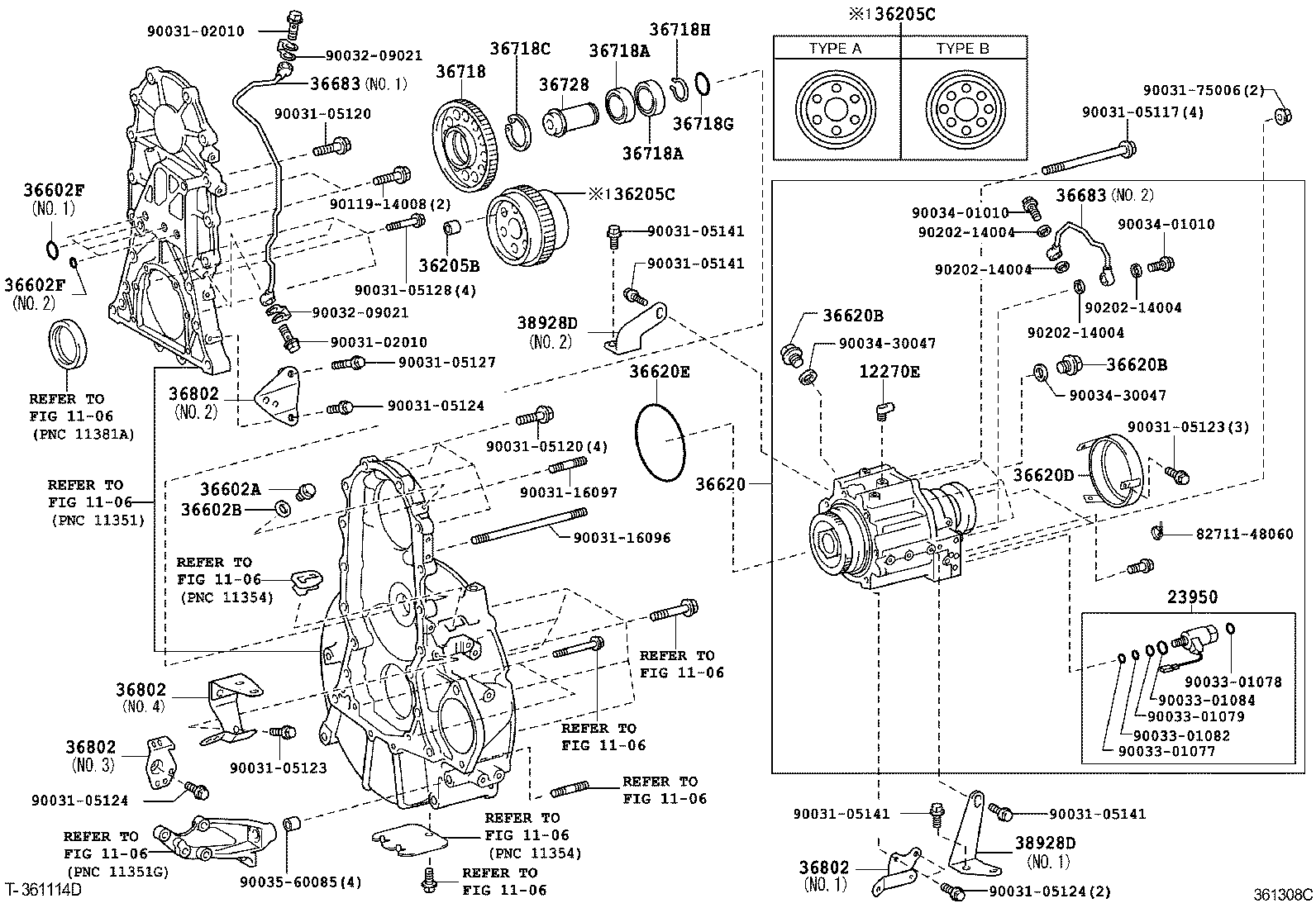  DYNA TOYOACE |  POWER TAKE OFF CASE GEAR