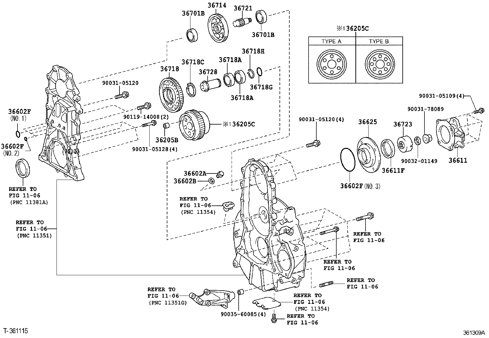  DYNA TOYOACE |  POWER TAKE OFF CASE GEAR