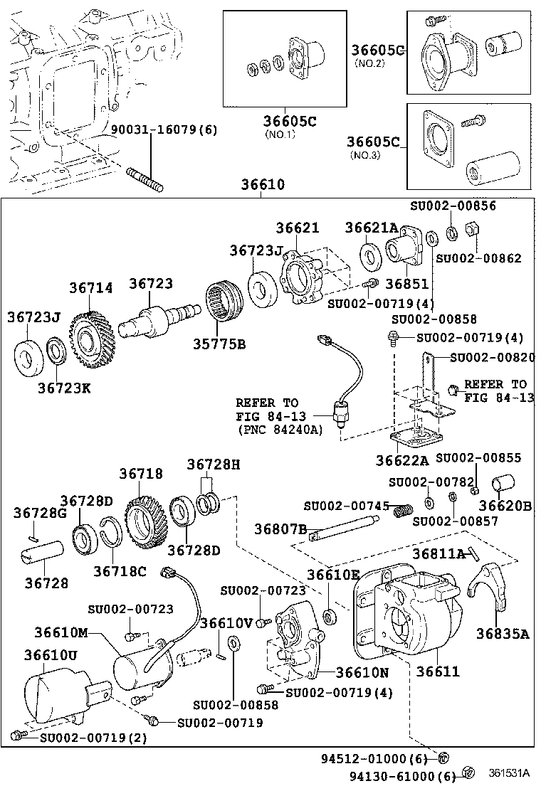 DYNA TOYOACE |  POWER TAKE OFF CASE GEAR