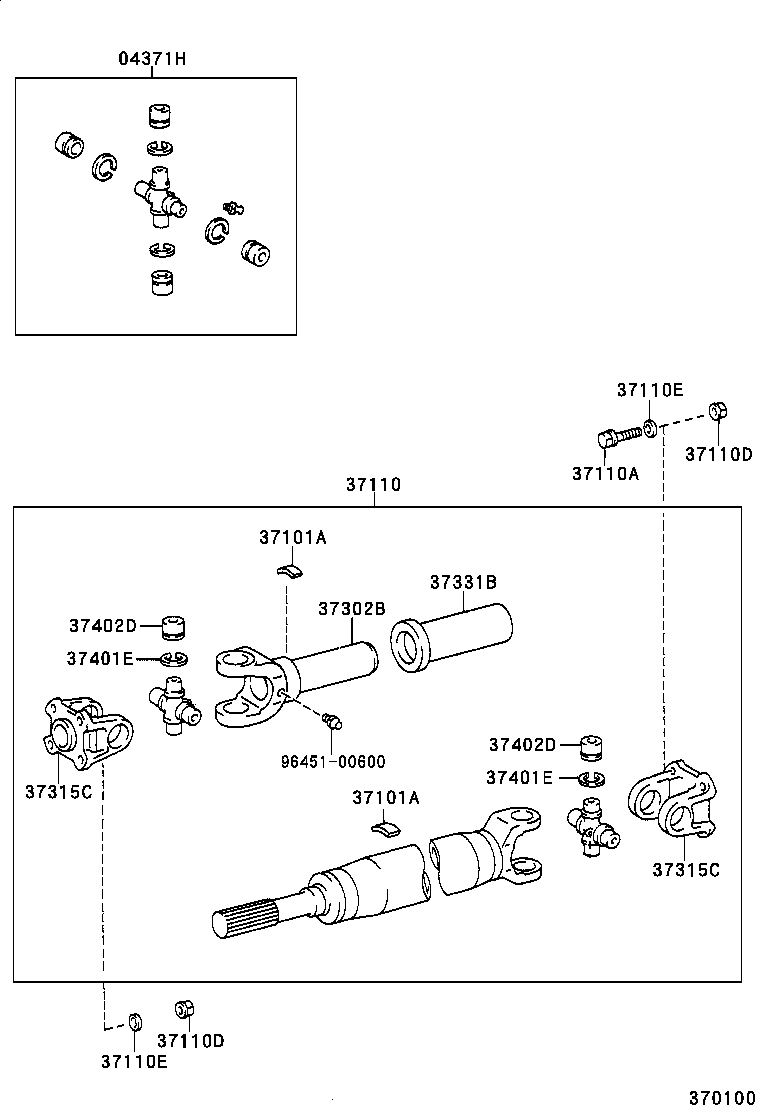  DYNA TOYOACE |  PROPELLER SHAFT UNIVERSAL JOINT