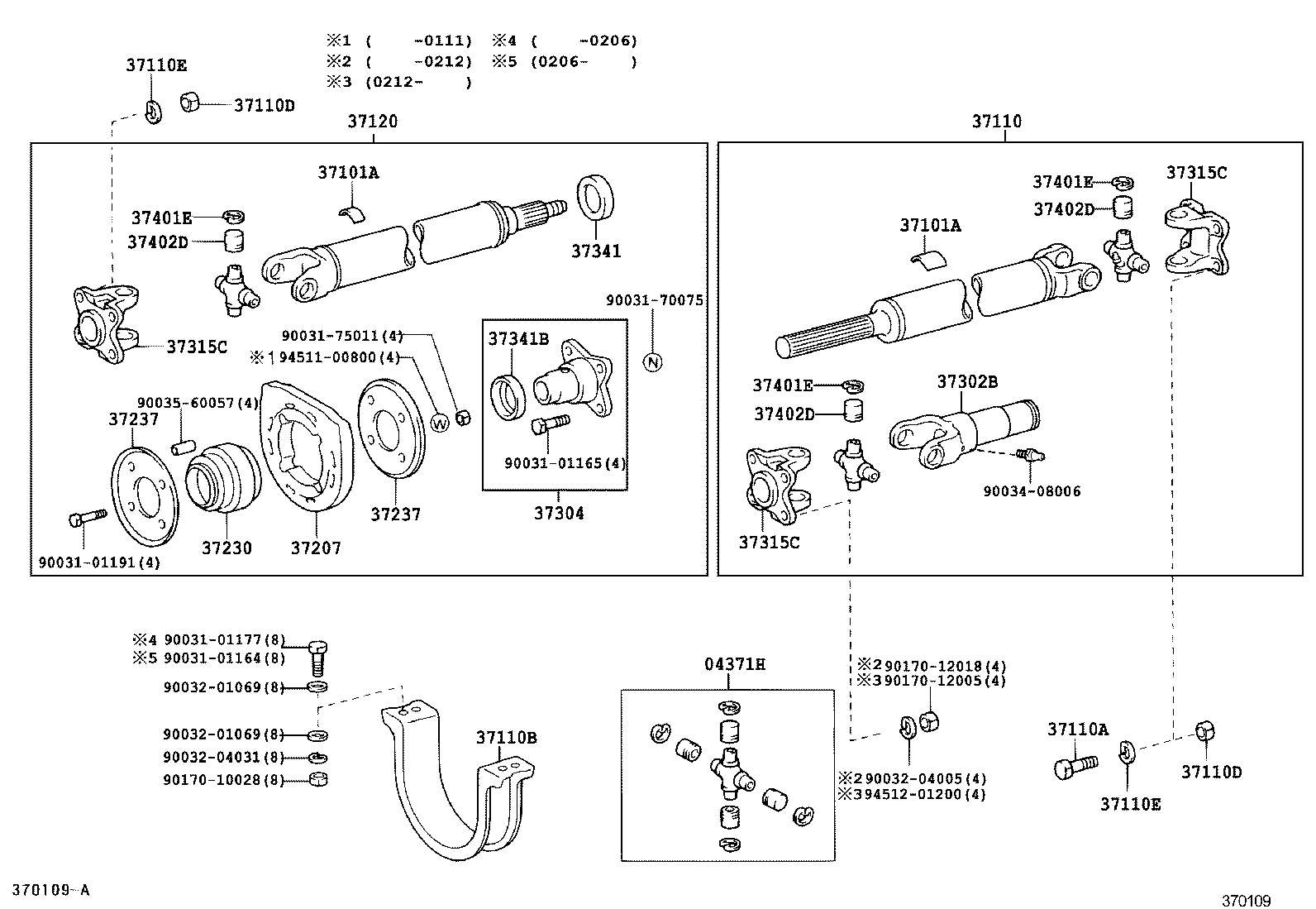  DYNA TOYOACE |  PROPELLER SHAFT UNIVERSAL JOINT