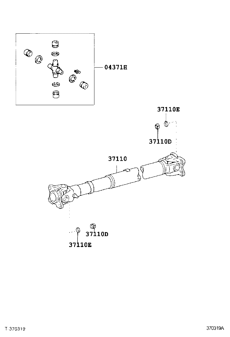  DYNA TOYOACE |  PROPELLER SHAFT UNIVERSAL JOINT