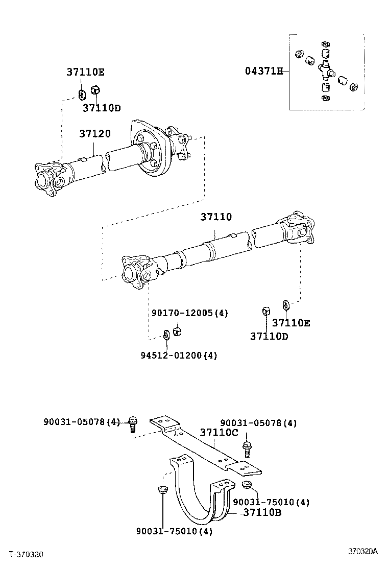  DYNA TOYOACE |  PROPELLER SHAFT UNIVERSAL JOINT