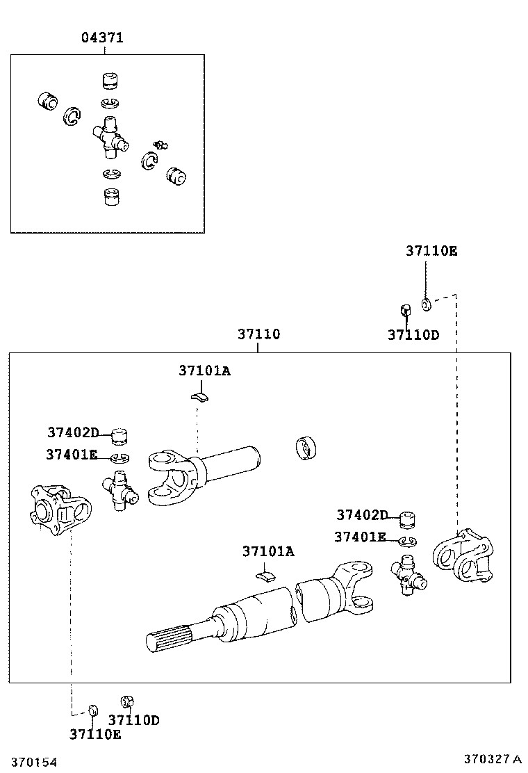  DYNA TOYOACE HV |  PROPELLER SHAFT UNIVERSAL JOINT