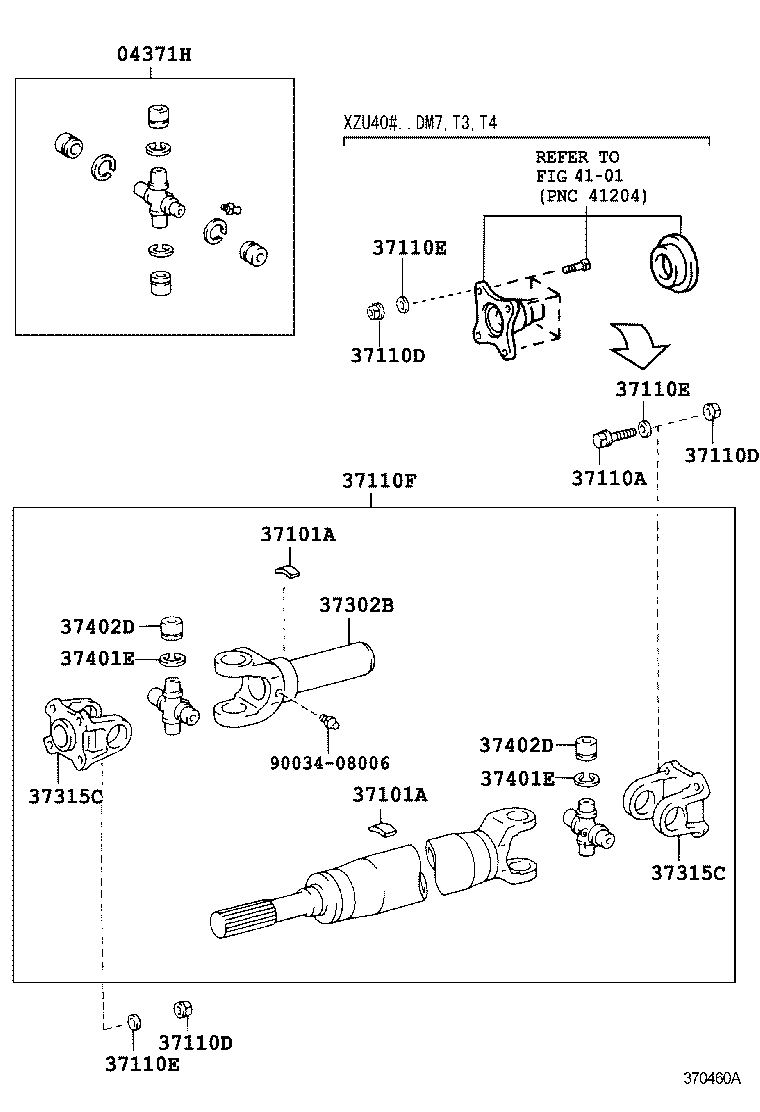  DYNA TOYOACE |  PROPELLER SHAFT UNIVERSAL JOINT