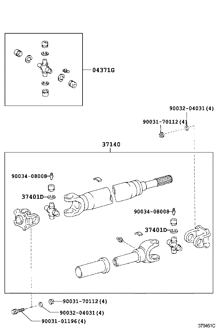  DYNA TOYOACE |  PROPELLER SHAFT UNIVERSAL JOINT