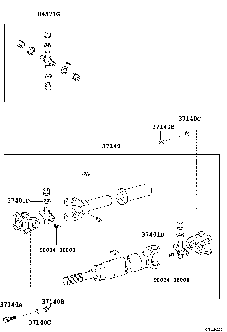  DYNA TOYOACE |  PROPELLER SHAFT UNIVERSAL JOINT
