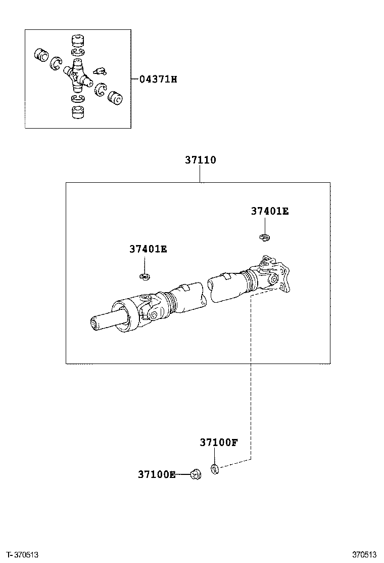 HILUX SURF |  PROPELLER SHAFT UNIVERSAL JOINT