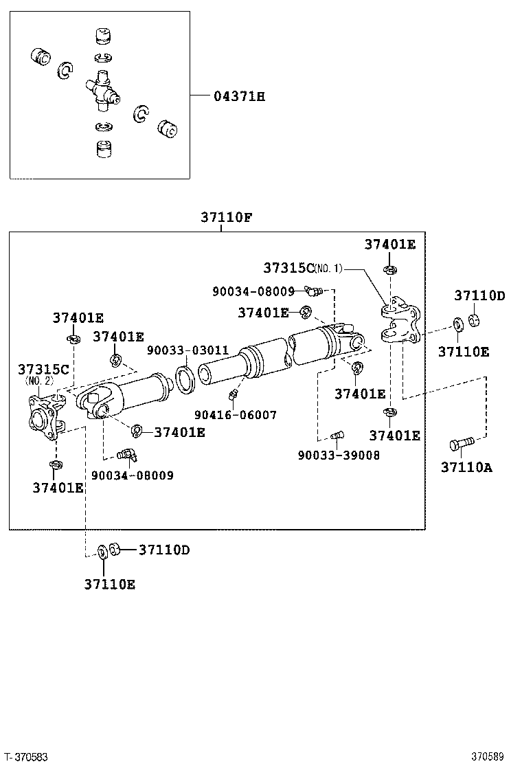  DYNA TOYOACE |  PROPELLER SHAFT UNIVERSAL JOINT
