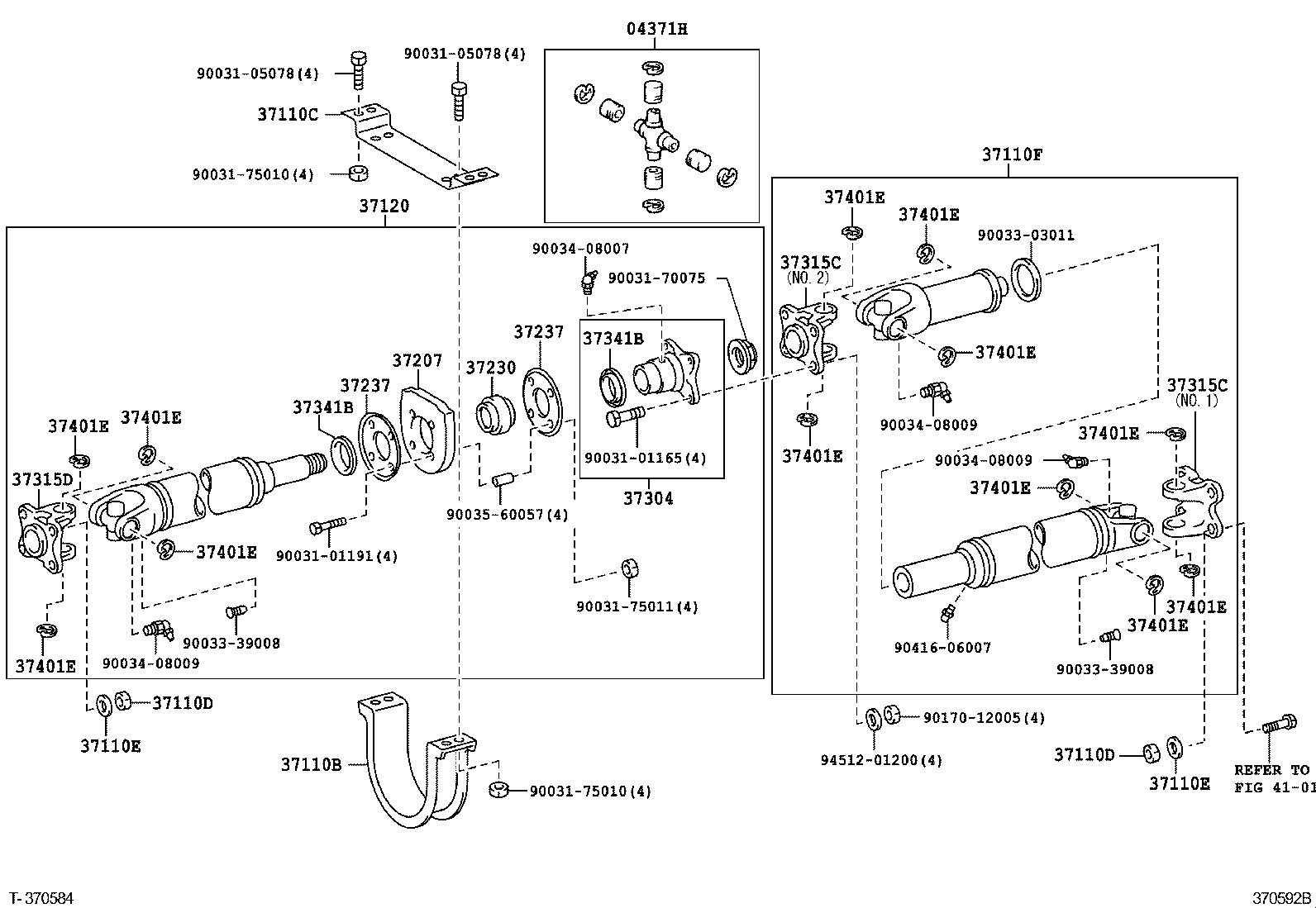  DYNA TOYOACE |  PROPELLER SHAFT UNIVERSAL JOINT