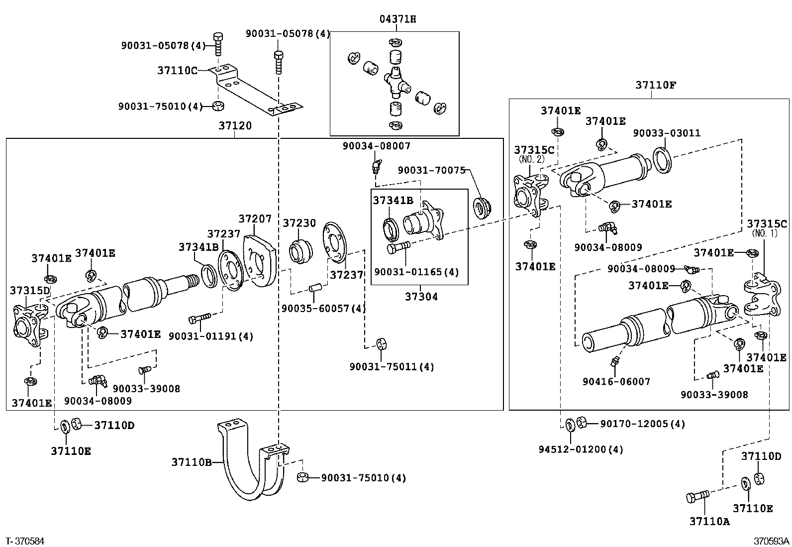  DYNA TOYOACE |  PROPELLER SHAFT UNIVERSAL JOINT