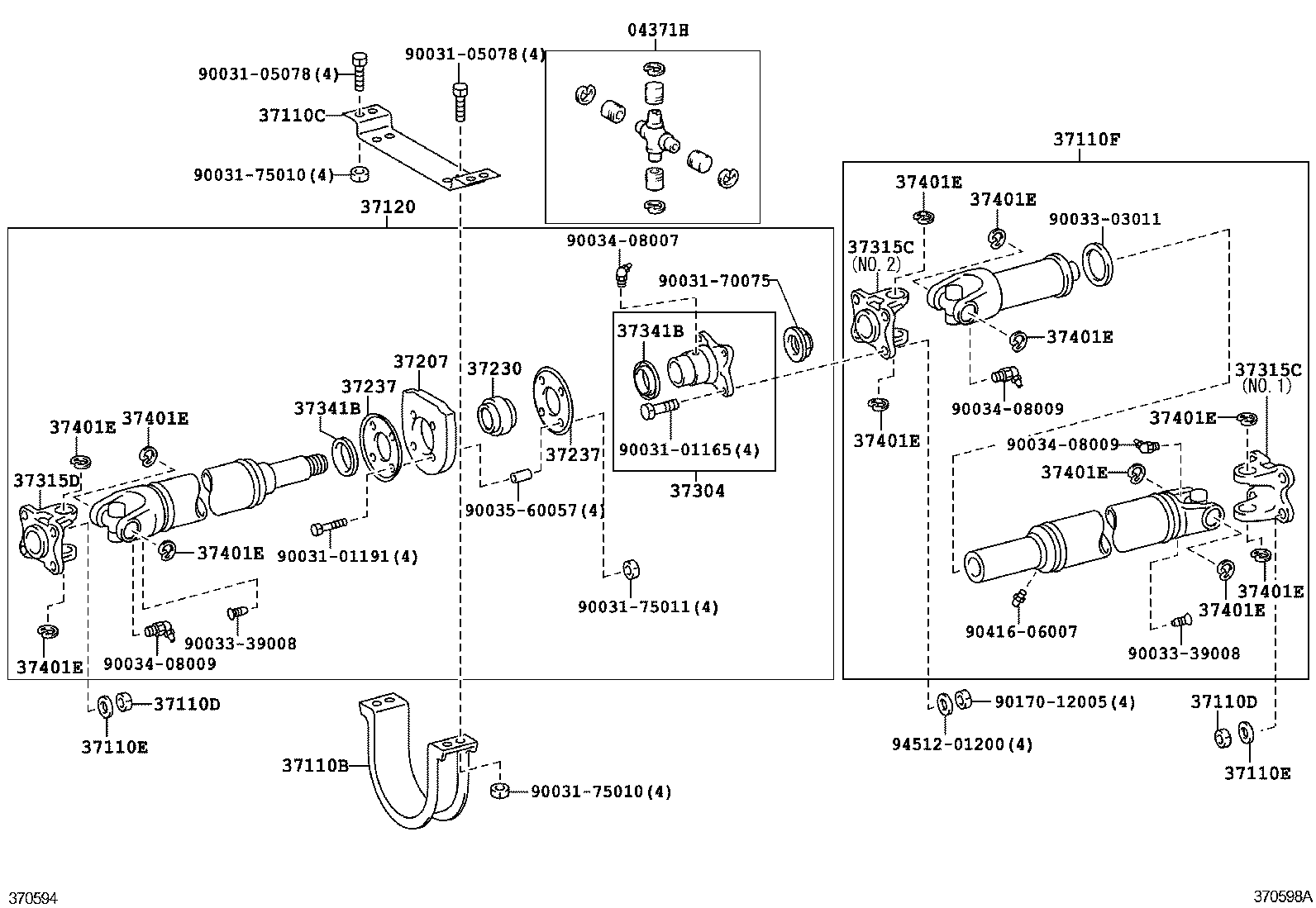  DYNA TOYOACE HV |  PROPELLER SHAFT UNIVERSAL JOINT