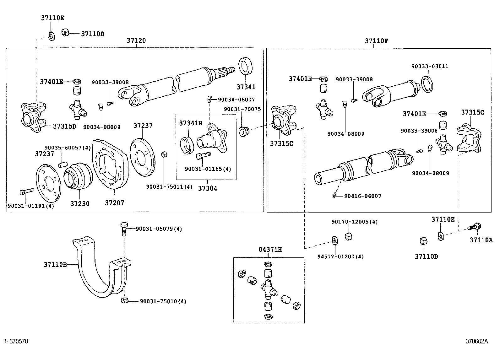  DYNA TOYOACE |  PROPELLER SHAFT UNIVERSAL JOINT
