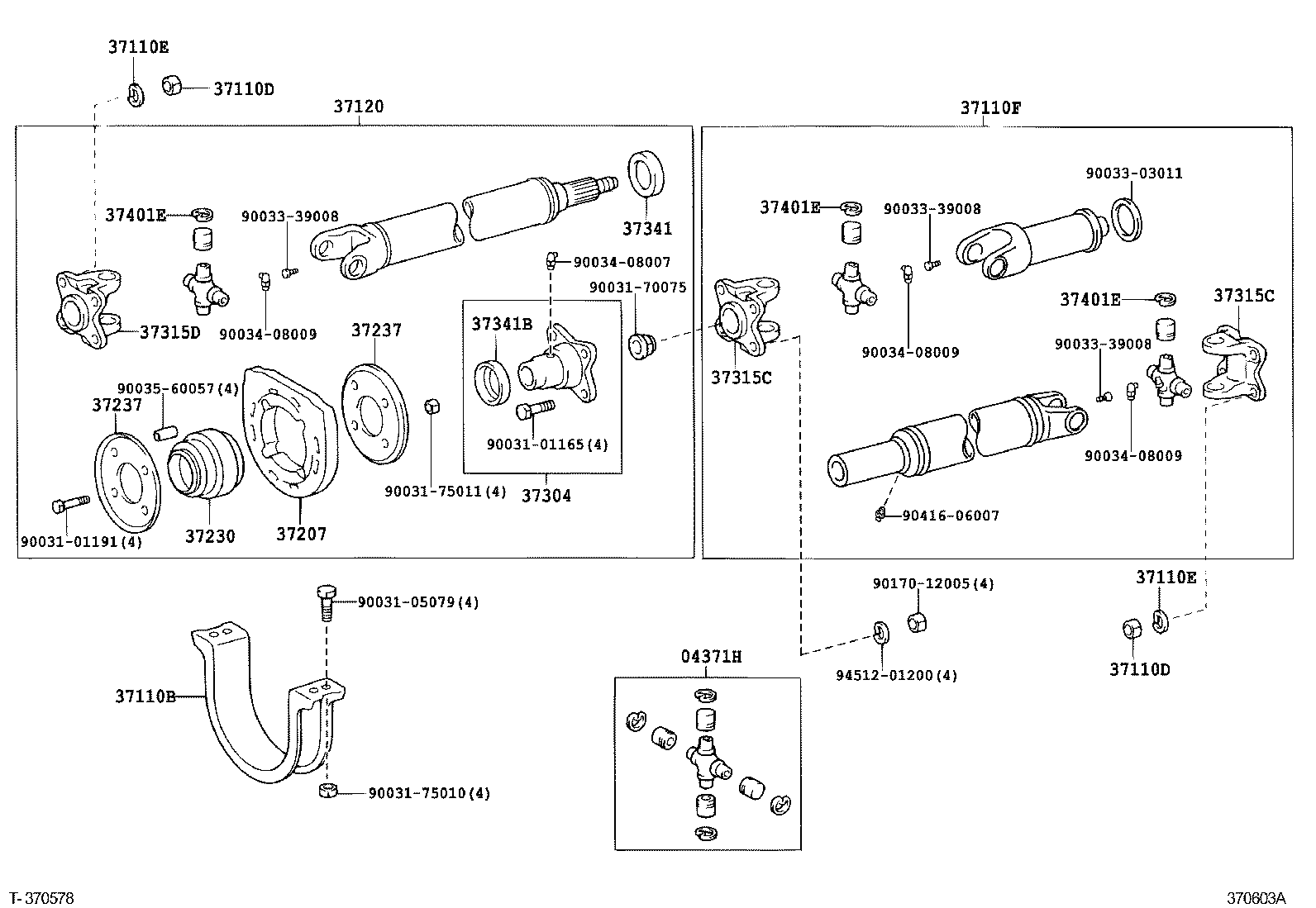  DYNA TOYOACE |  PROPELLER SHAFT UNIVERSAL JOINT