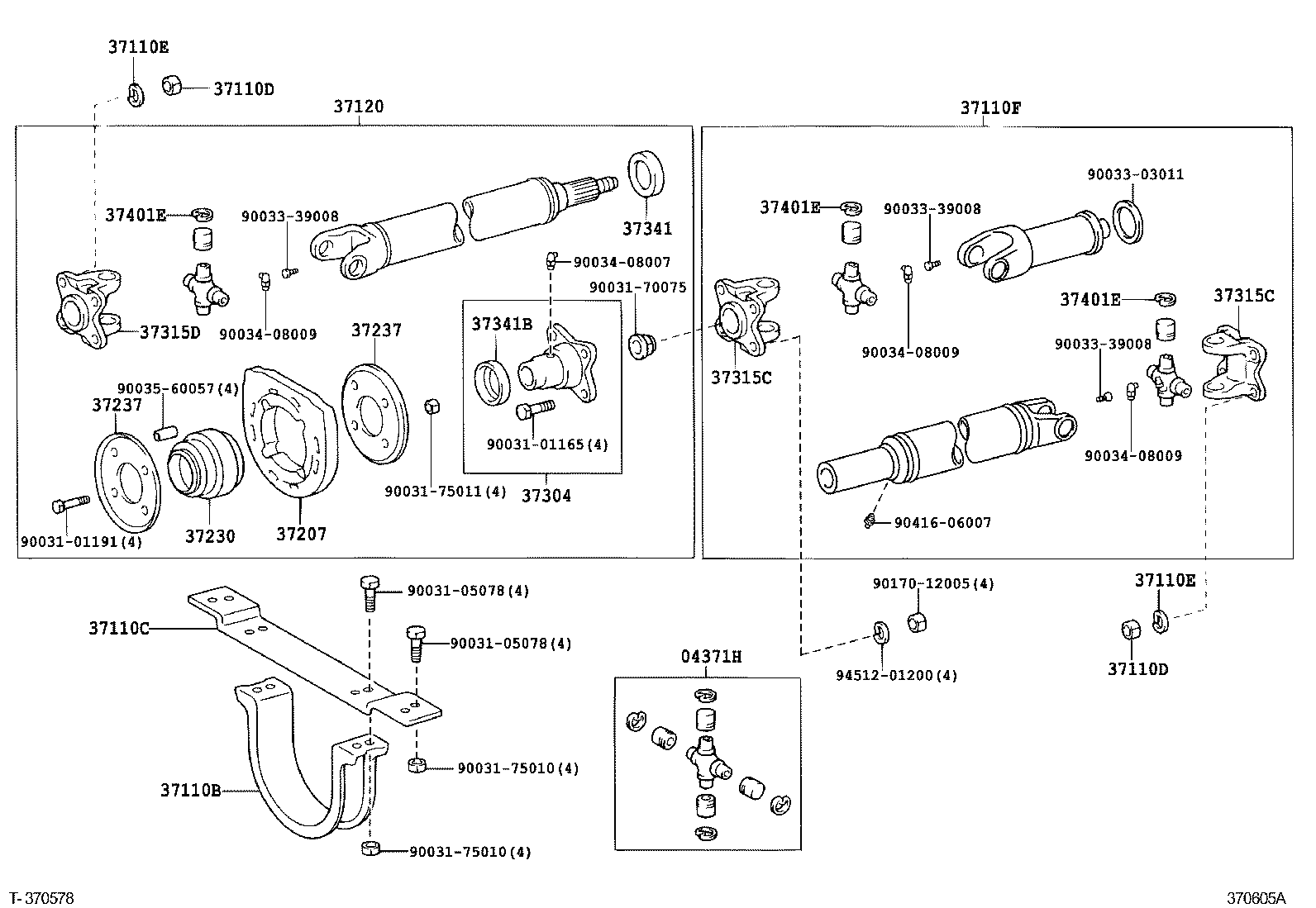  DYNA TOYOACE |  PROPELLER SHAFT UNIVERSAL JOINT