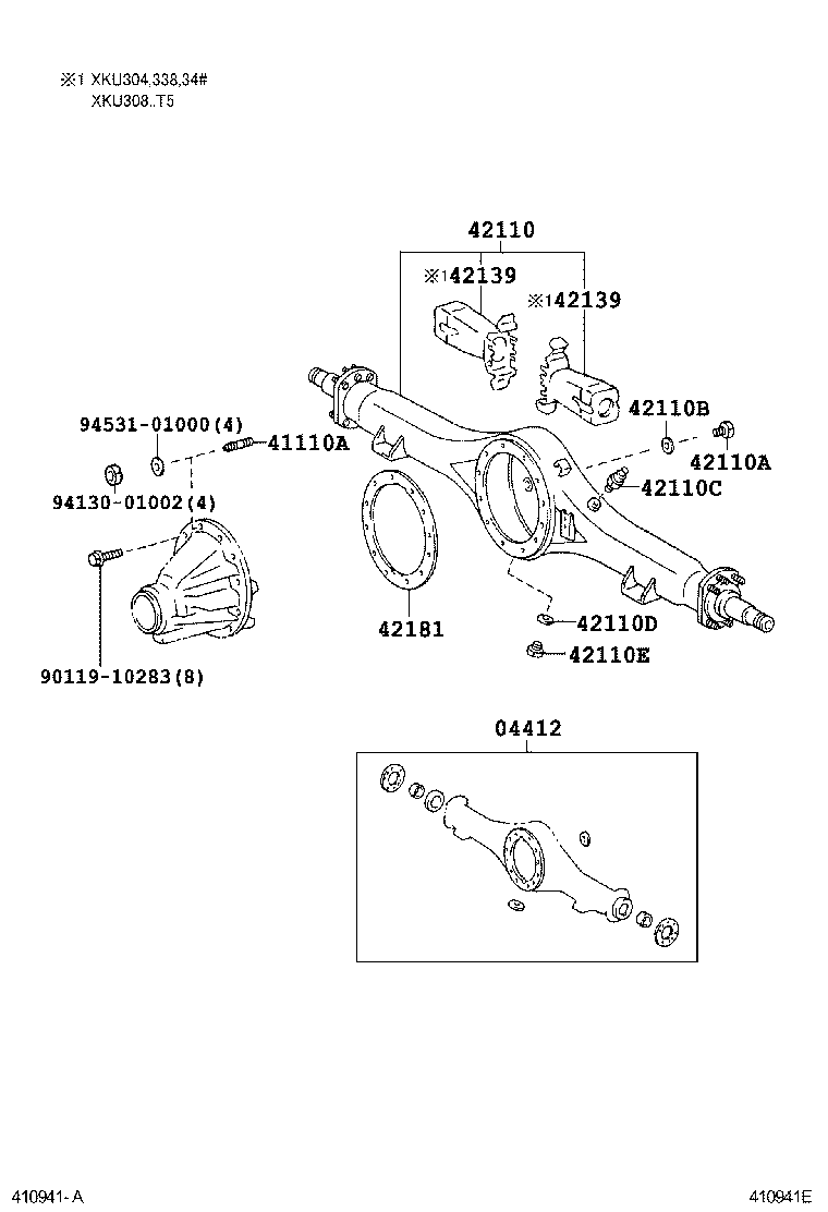  DYNA TOYOACE HV |  REAR AXLE HOUSING DIFFERENTIAL
