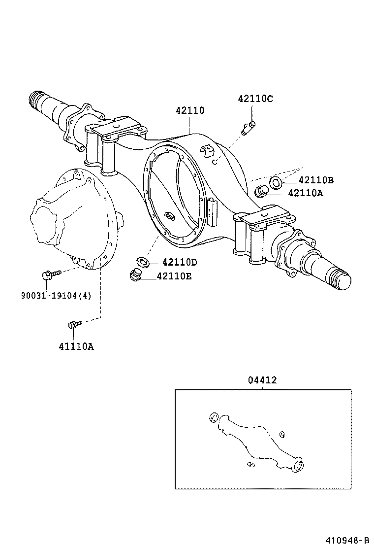  DYNA TOYOACE |  REAR AXLE HOUSING DIFFERENTIAL