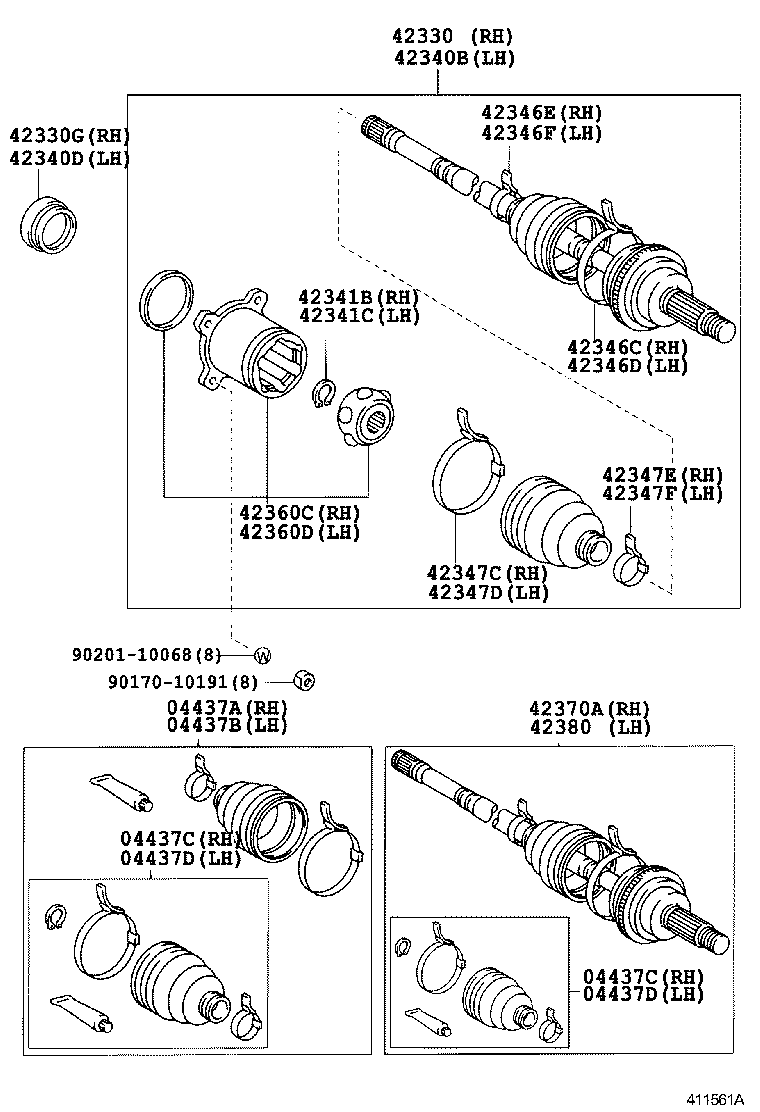  NOAH VOXY |  REAR AXLE SHAFT HUB