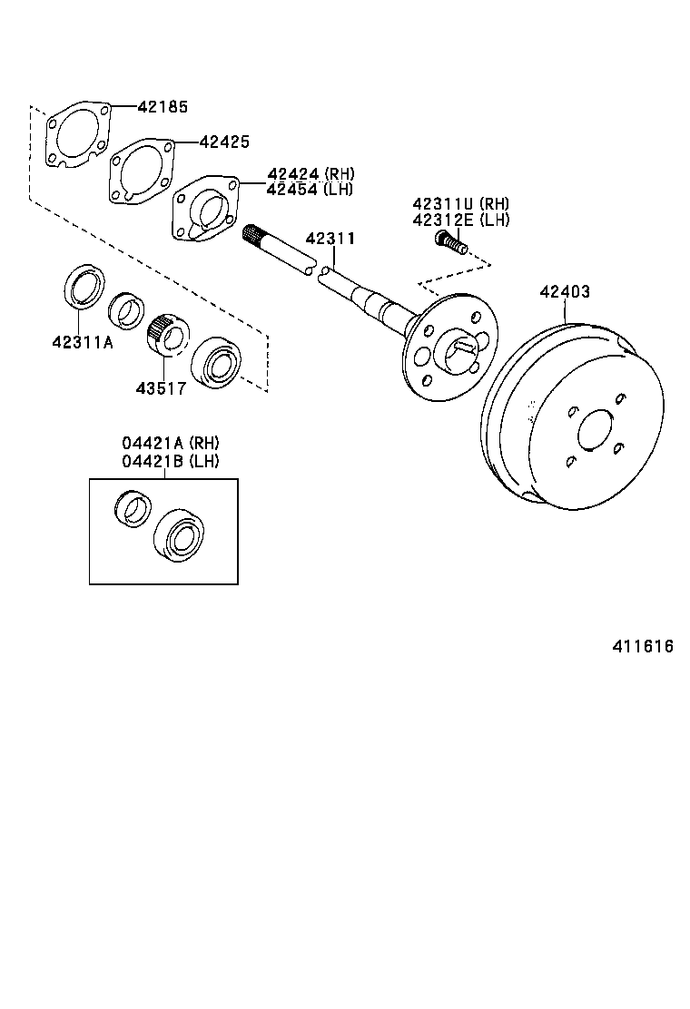  IST |  REAR AXLE SHAFT HUB