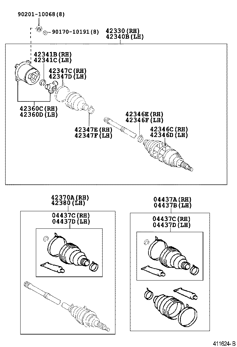  ALPHARD G V |  REAR AXLE SHAFT HUB