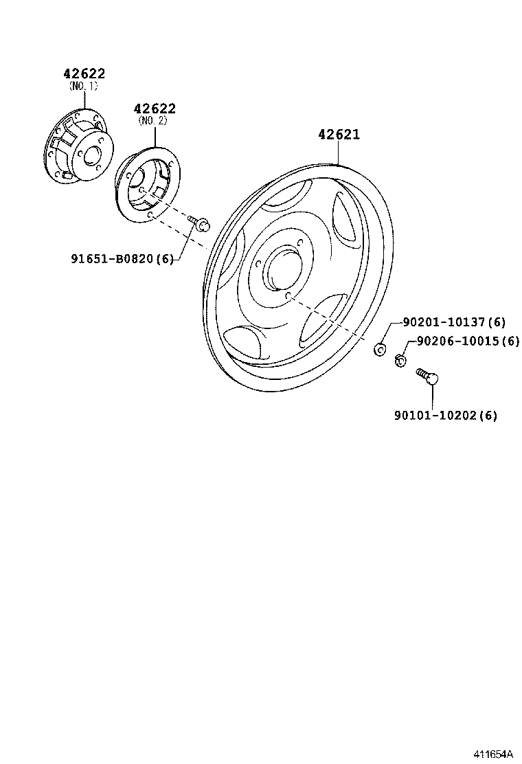  DYNA TOYOACE HV |  DISC WHEEL WHEEL CAP