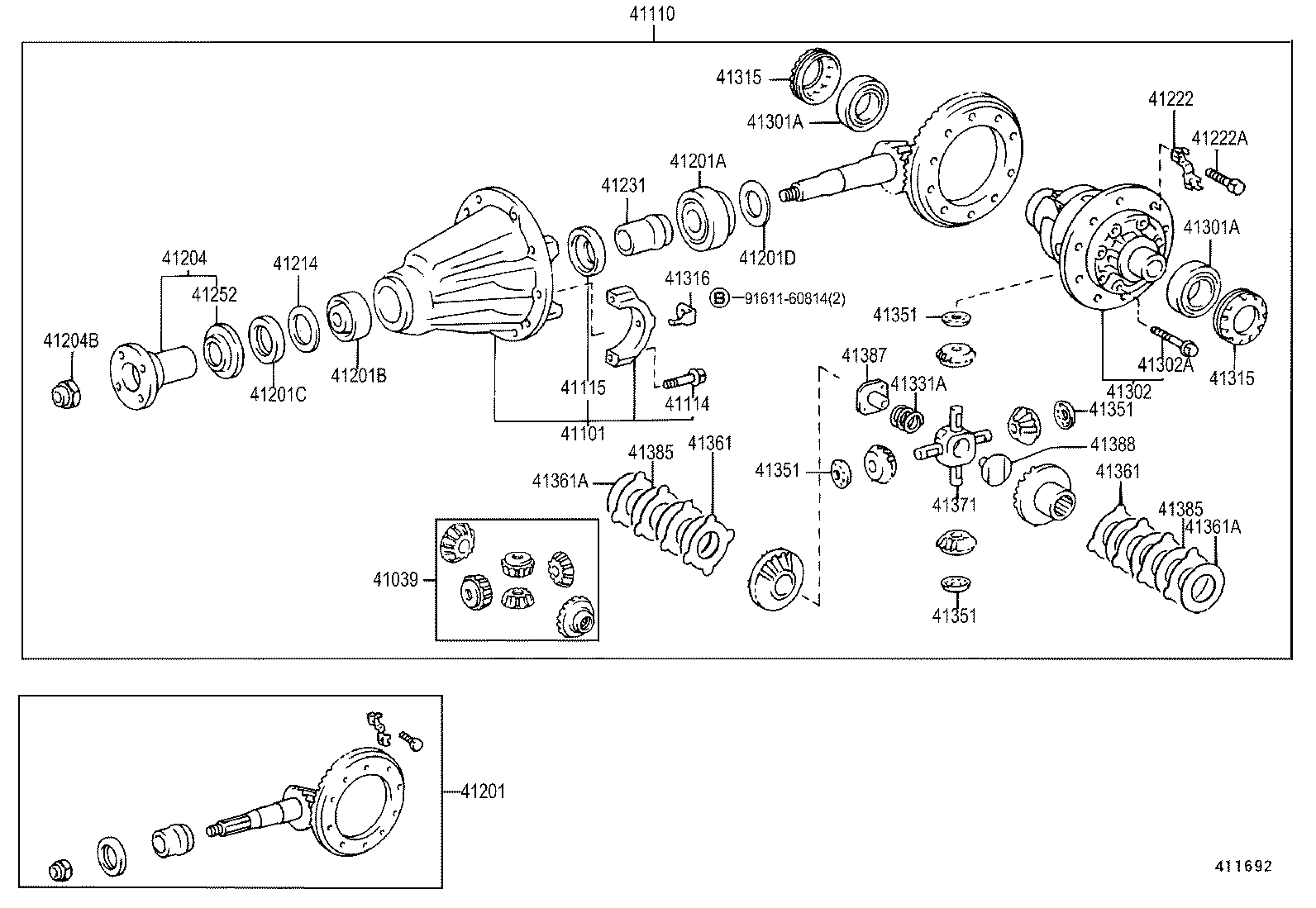  HILUX SURF |  REAR AXLE HOUSING DIFFERENTIAL