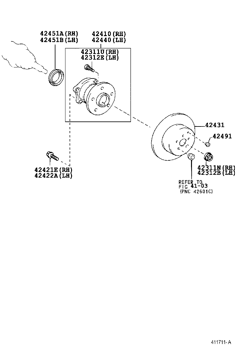  WISH |  REAR AXLE SHAFT HUB