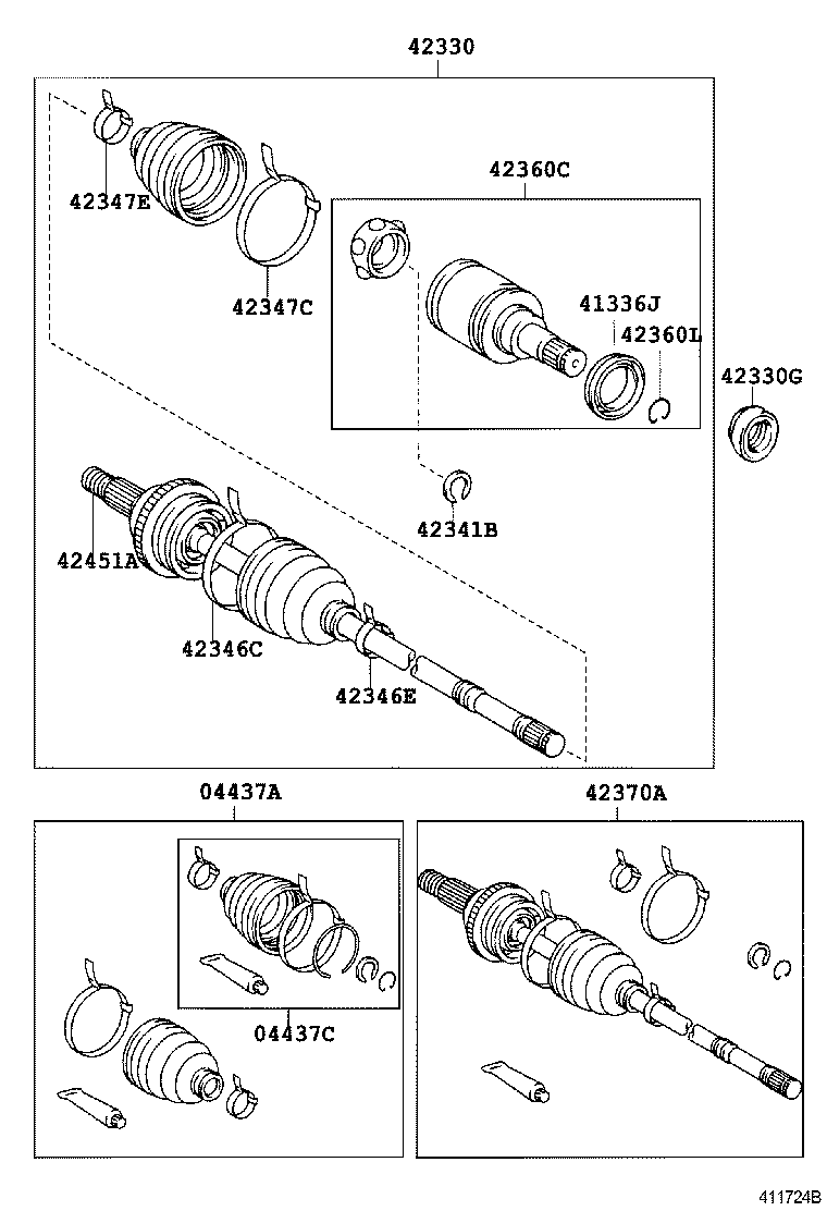  WISH |  REAR AXLE SHAFT HUB