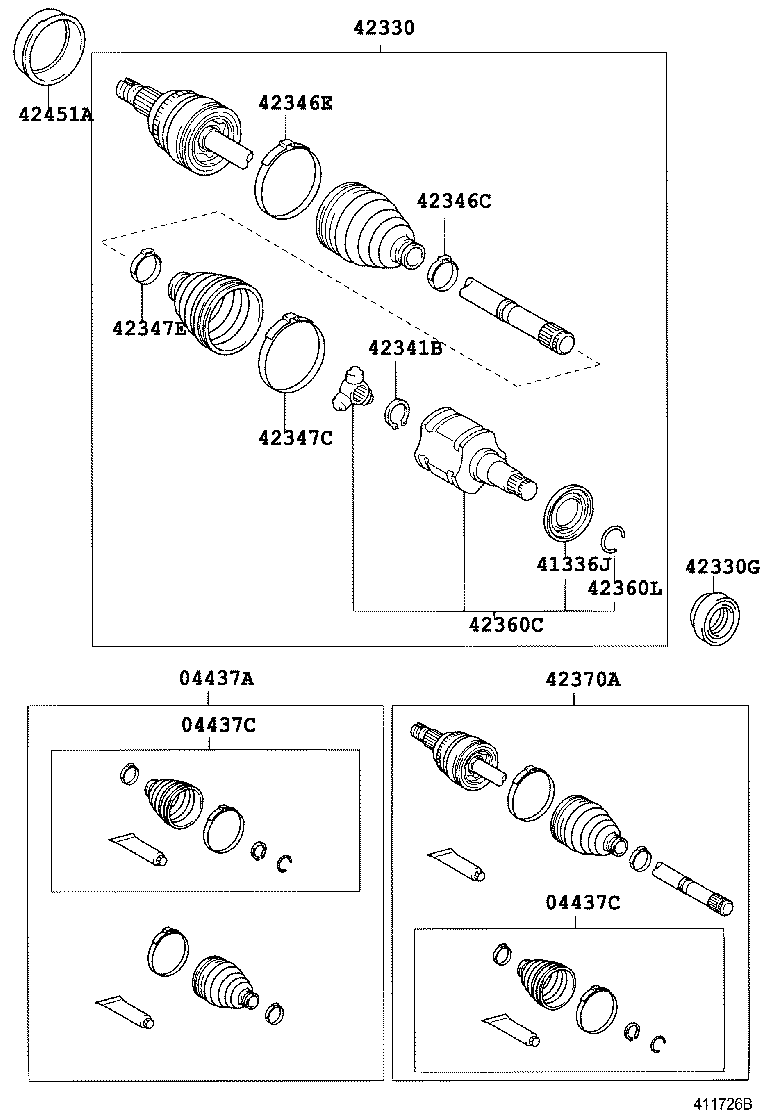  CALDINA |  REAR AXLE SHAFT HUB