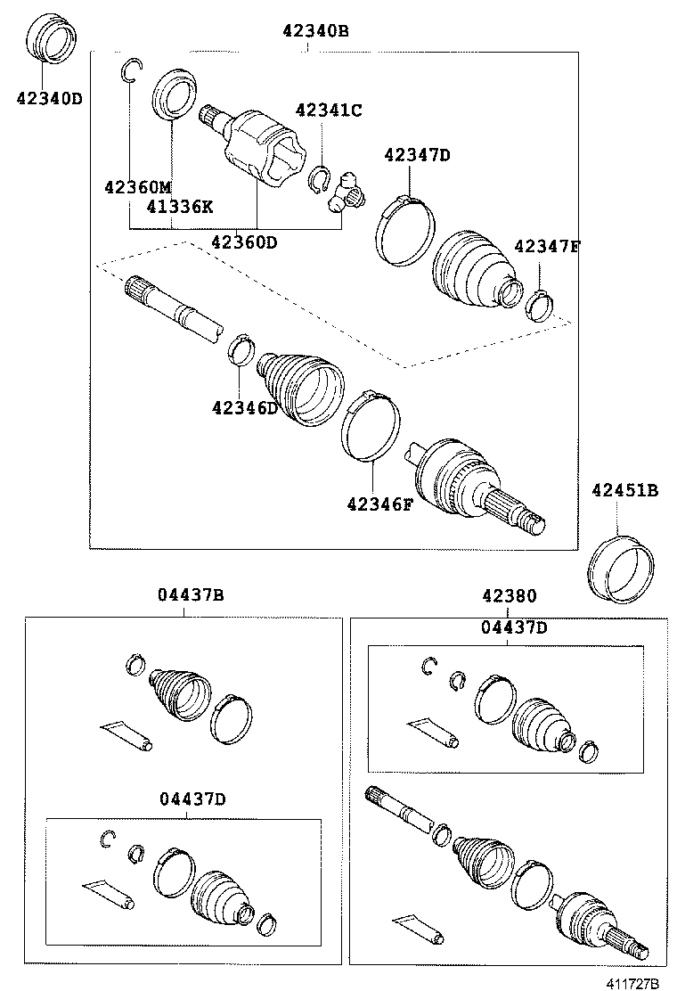  CALDINA |  REAR AXLE SHAFT HUB