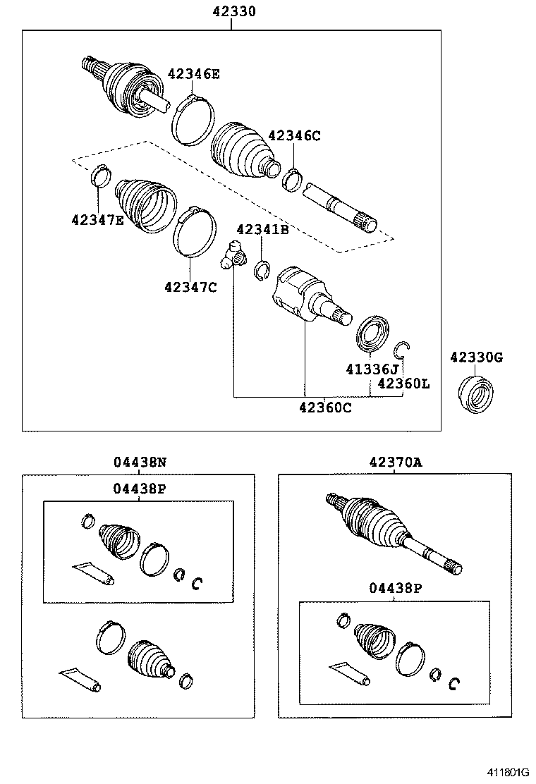  HARRIER |  REAR AXLE SHAFT HUB