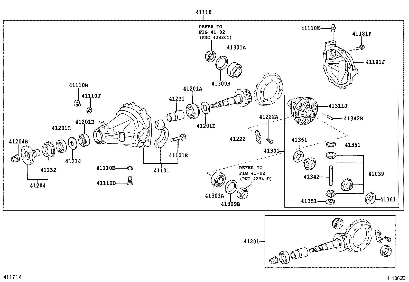  KLUGER L V |  REAR AXLE HOUSING DIFFERENTIAL