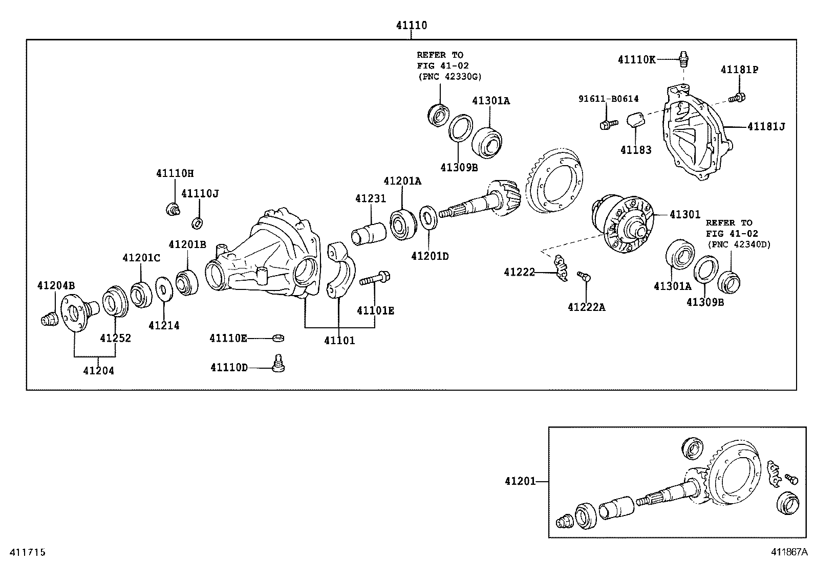  KLUGER L V |  REAR AXLE HOUSING DIFFERENTIAL