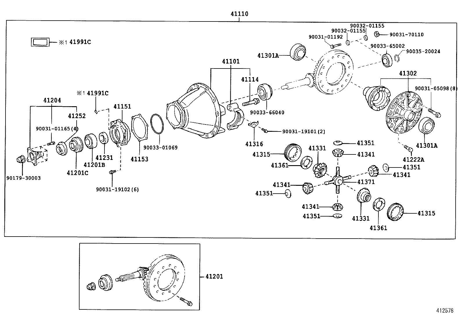  DYNA TOYOACE HV |  REAR AXLE HOUSING DIFFERENTIAL